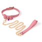 Pink ribon BDSM collar/choker with leash 粉色蝴蝶结铃铛情趣BDSM 脖套+牵引1420
