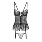 Elegant lace bodysuit vest lingerie 高雅蕾丝蝴蝶结塑身衣马甲  (White/ Black) 1449