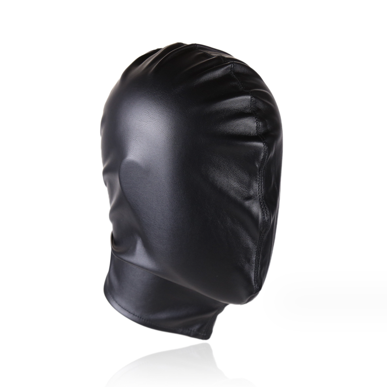 Black leather head mask restraint bondage BDSM V3 皮革头部封闭口塞束缚调教 V3 BDSM 1498