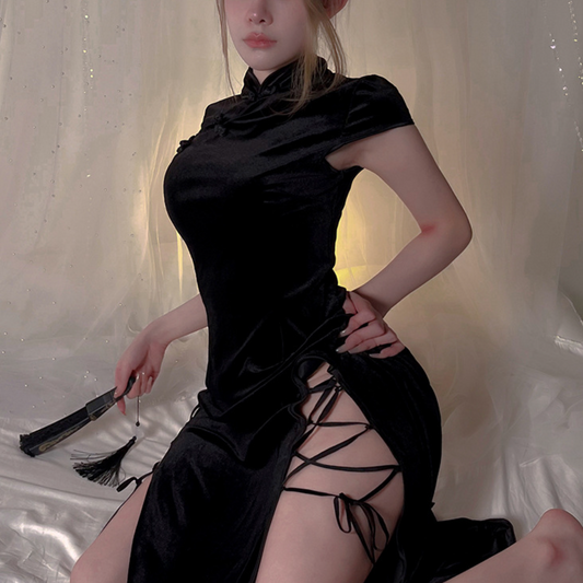 Black Qipao Secret Agent Uniform V4 [Full Set] 黑色旗袍制服 V4 [全套] 1537