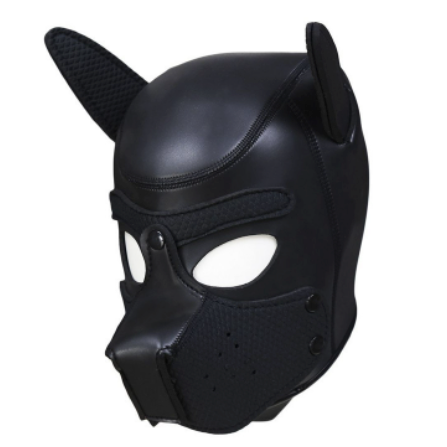 Puppy dog mask black BDSM  黑色狗头面具BDSM 1060