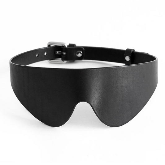 PU leather black BDSM eye mask blindfolds 情趣BDSM 皮革眼罩1078