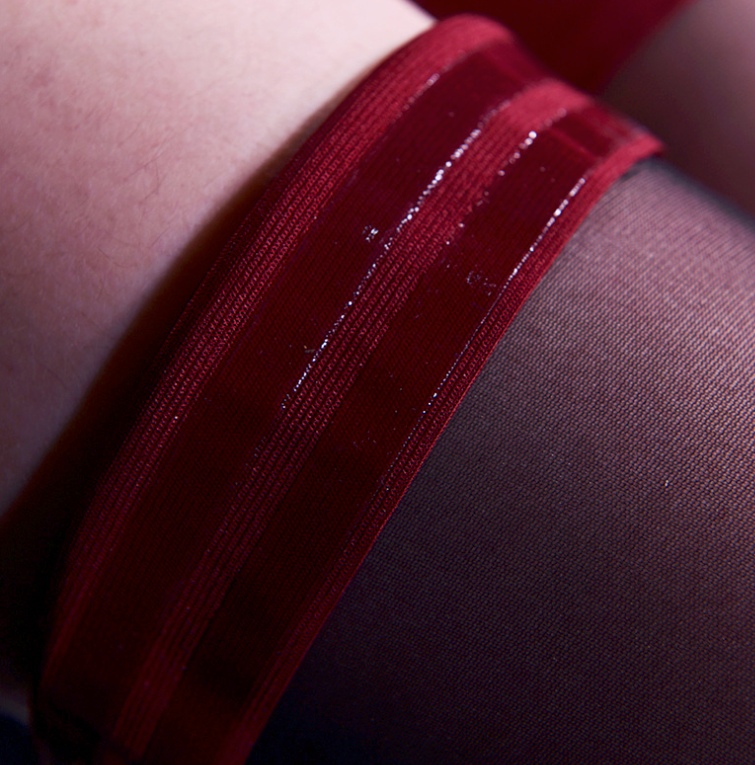 Black & red half length stocking casual  红黑色撞色休闲高筒丝袜 1195