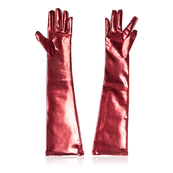 PU leather glove (Black/ Red) 漆皮手套 1258