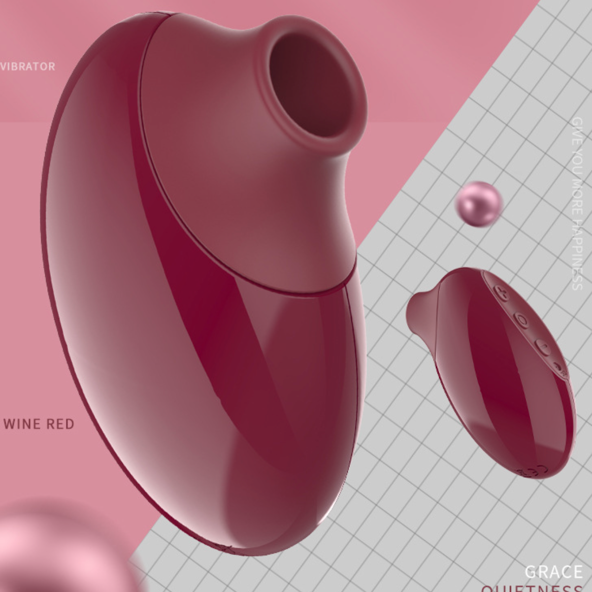 Red Bean Suction ONLY vibrator 粉色红豆跳蛋 1412